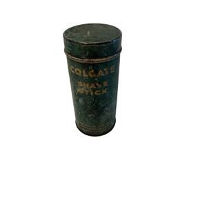 WWII Colgate Shave Stick Tin Jersey City NJ